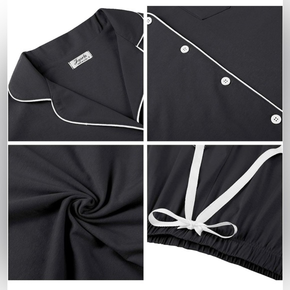 NWT Pajamas/PJs Shorts Set Women Short Sleeve Button Down Soft Sleepwear/Medium - Picture 4 of 9